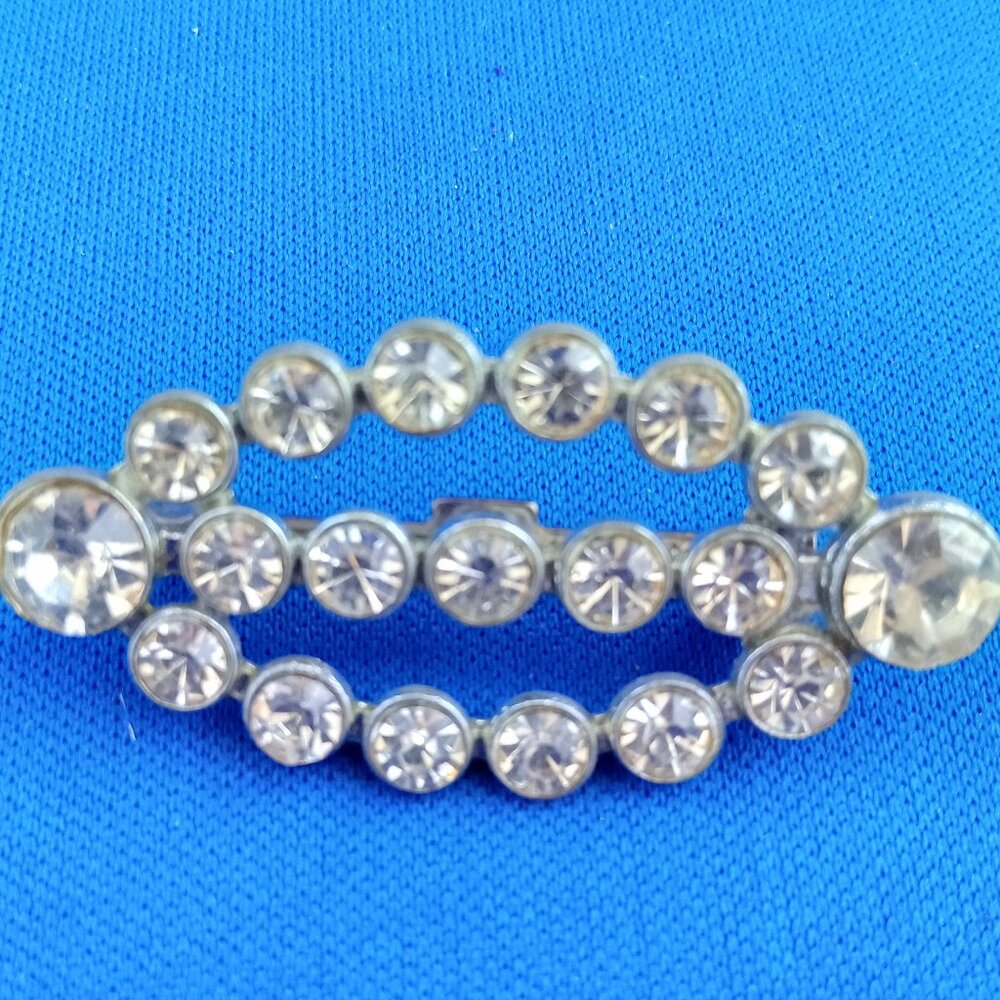 Vintage mid century rhinestone pin 1940s 1950s